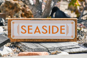 "SEASIDE" sign