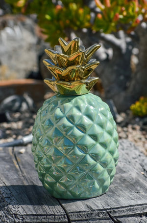 Glass Seafoam Green Pineapple