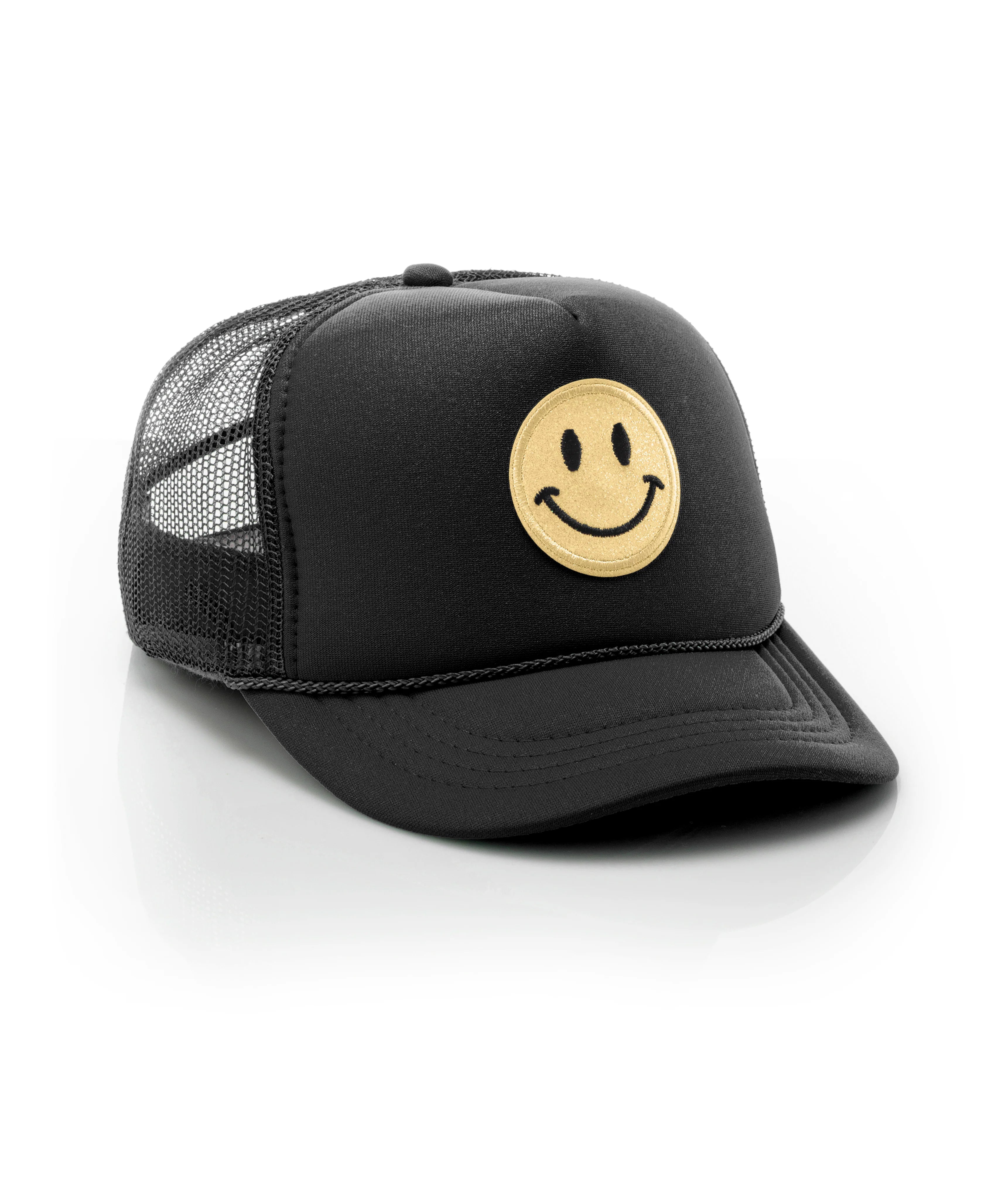 Local Beach Kids Glitter Smiley Face Trucker Hat