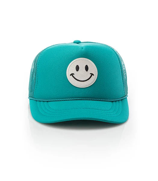 Local Beach Kids Glitter Smiley Face Trucker Hat