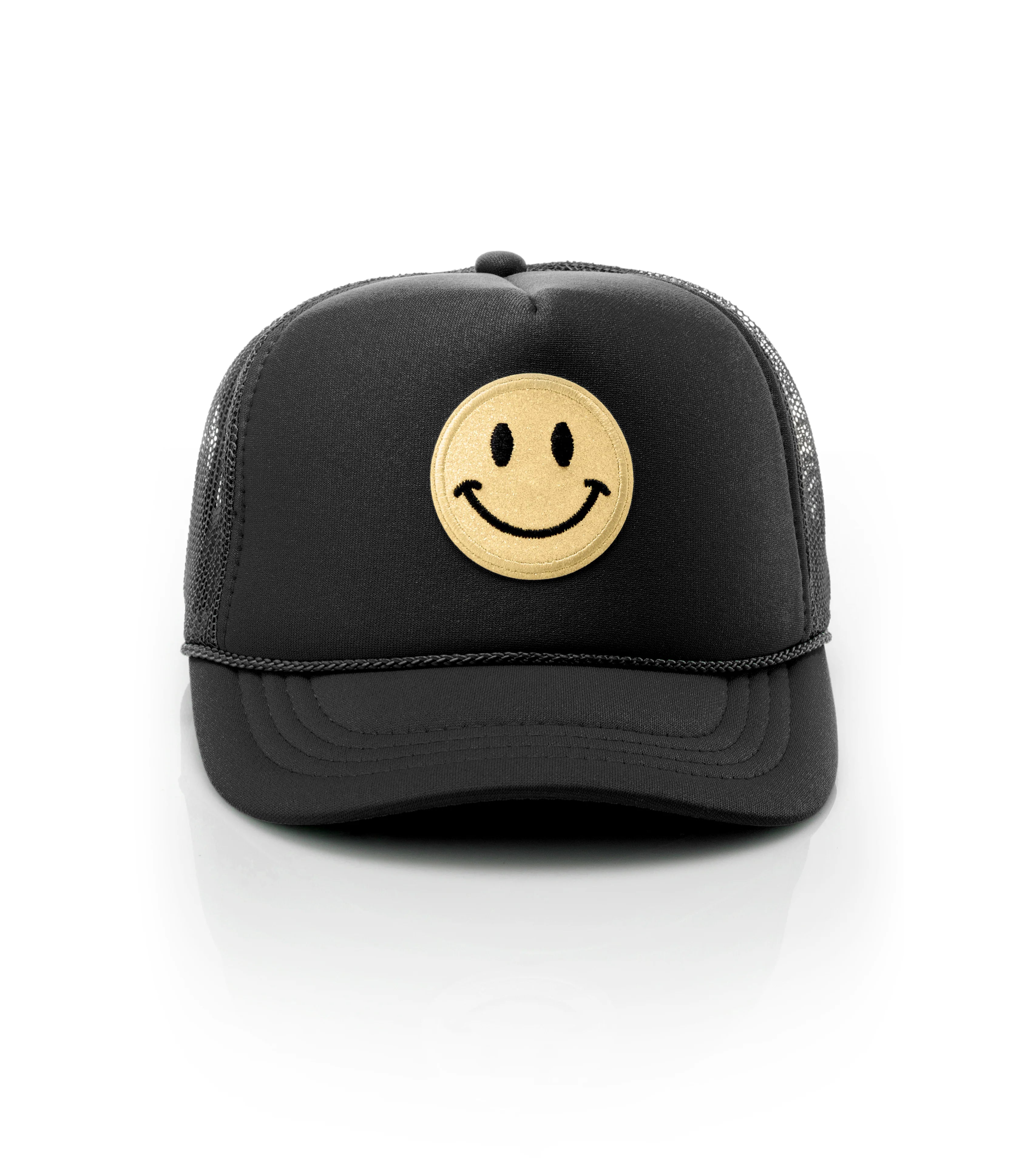 Local Beach Kids Glitter Smiley Face Trucker Hat