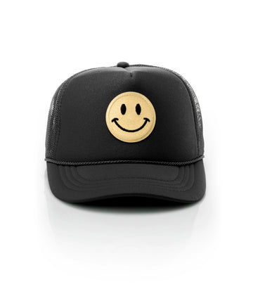 Local Beach Kids Glitter Smiley Face Trucker Hat