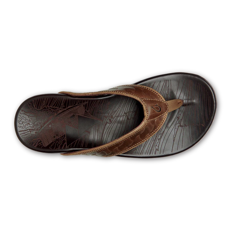 OluKai Hikianalia Men's Leather Sandals