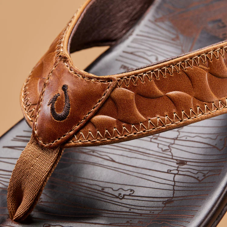 OluKai Hikianalia Men's Leather Sandals