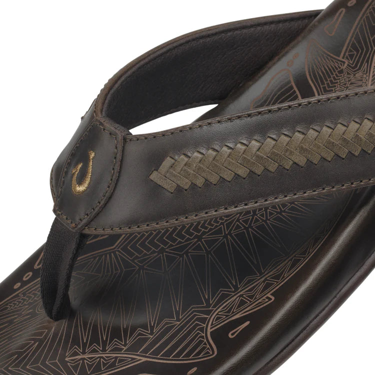 OluKai Mea Ola Mano Men's Leather Sandals