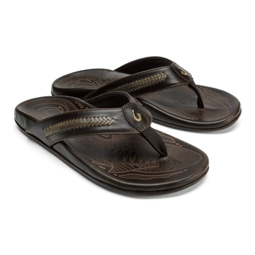 OluKai Mea Ola Mano Men's Leather Sandals