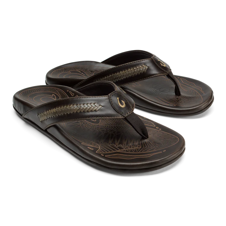 OluKai Mea Ola Mano Men's Leather Sandals