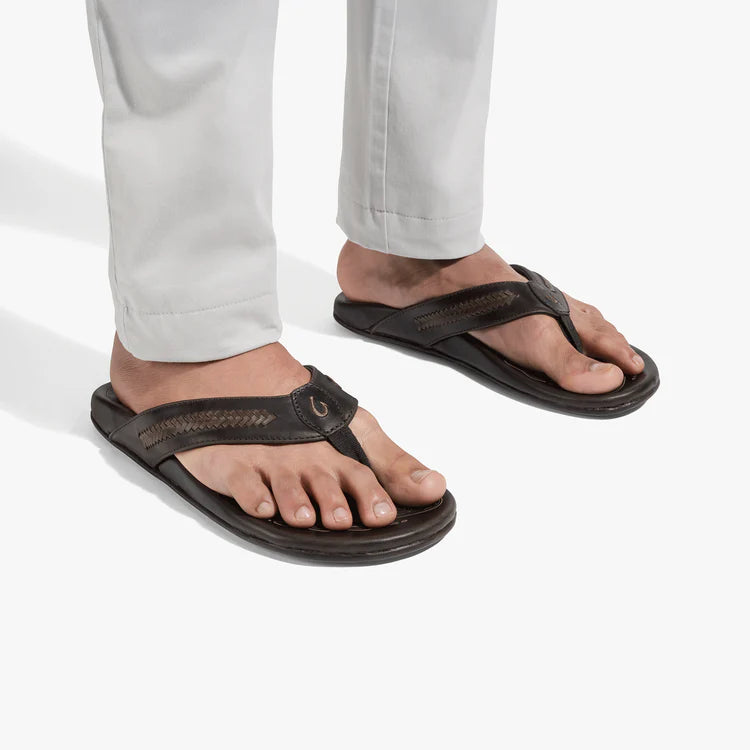 OluKai Mea Ola Mano Men's Leather Sandals