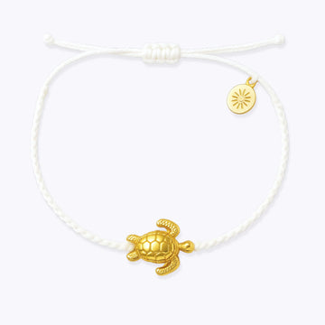 Mauka Jewelry Gold & White Turtle Bracelet