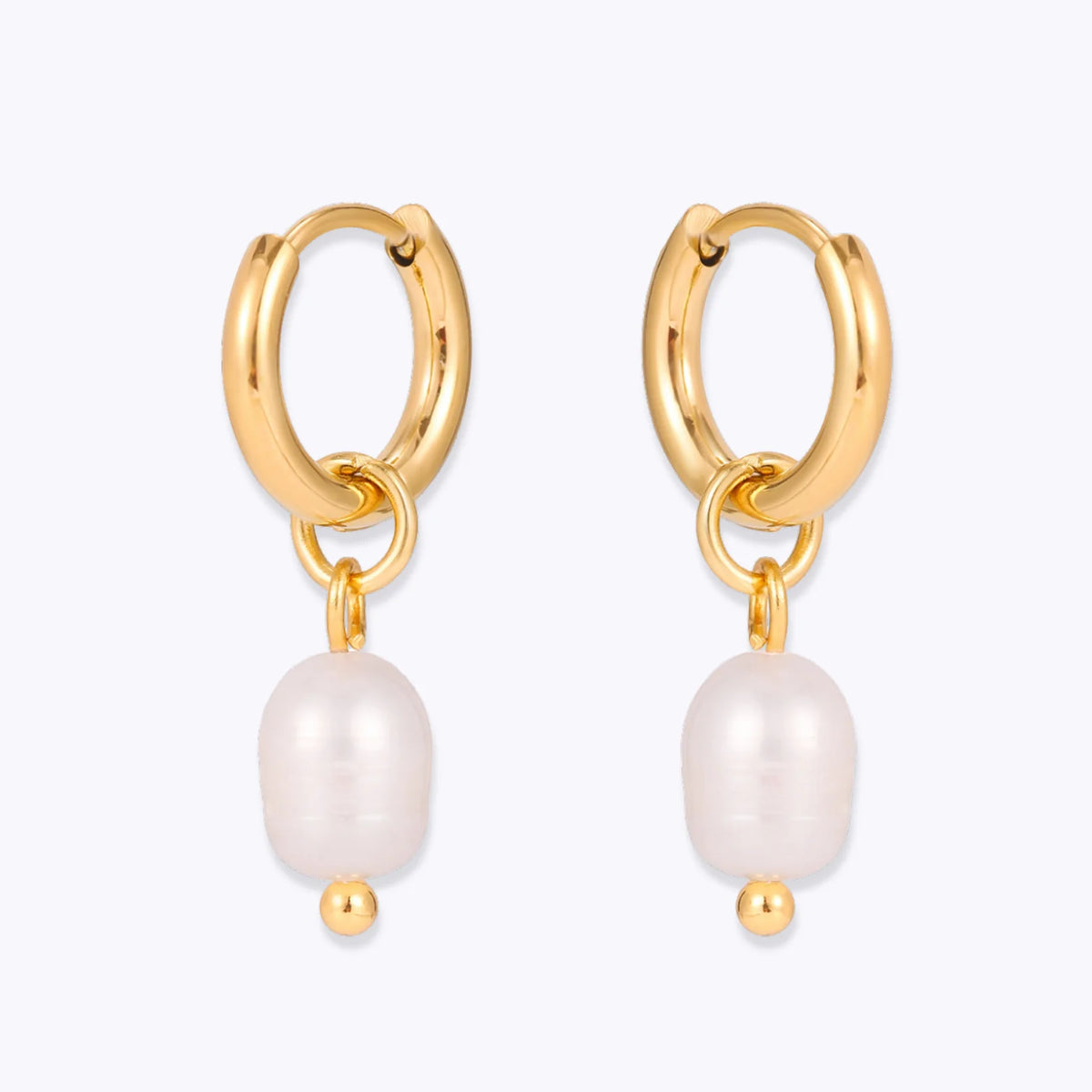 Mauka Jewelry Pearl Hoop Earrings