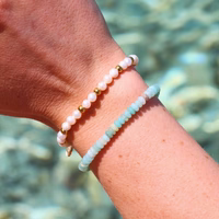 Mauka Jewelry Gold & Pearl Beaded Bracelet