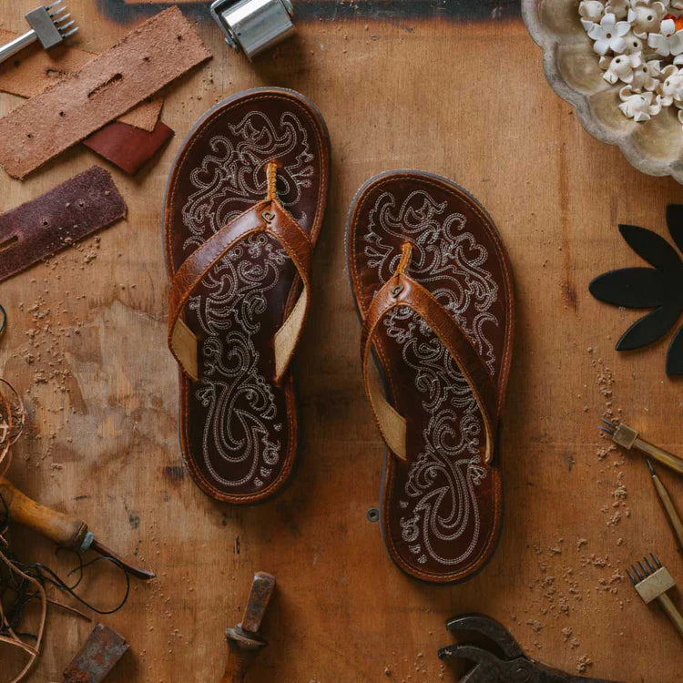 OluKai Paniolo Women's Leather Sandals