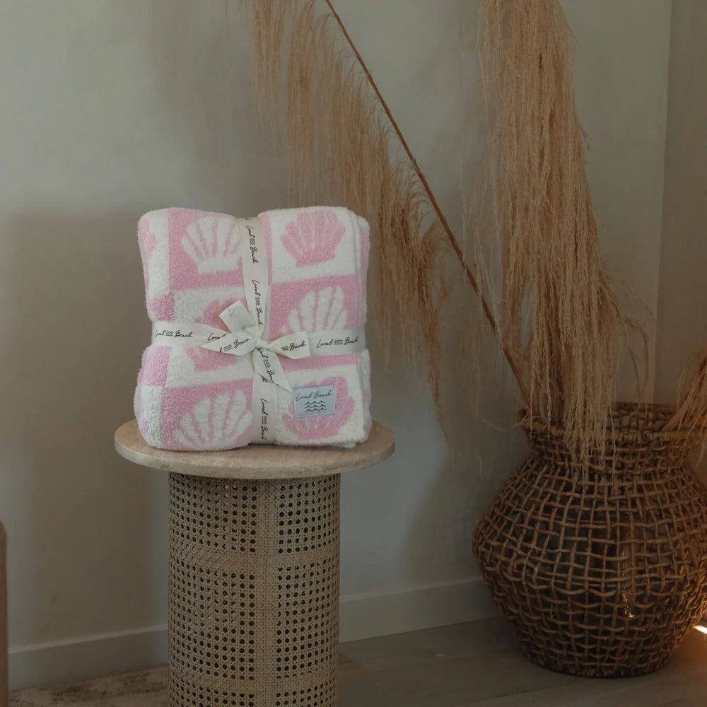 Local Beach Shell Luxe Home Blanket