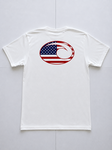 Dive N’ Surf Men’s American Flag Wave Tee