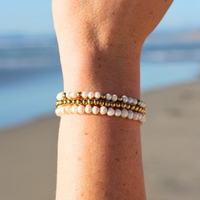 Mauka Jewelry Gold & Pearl Beaded Bracelet