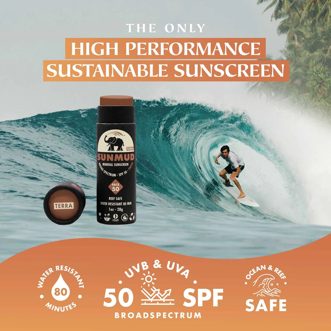 SUNMUD Tinted Mineral Sunscreen Face Stick