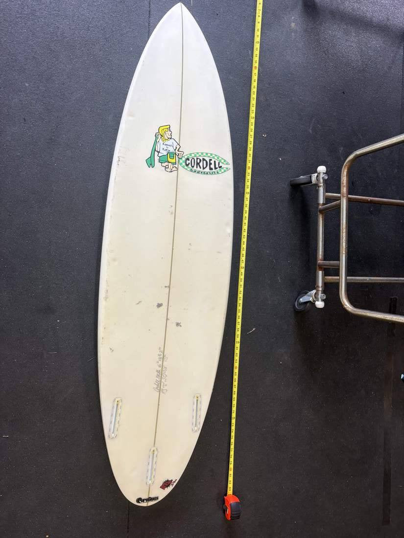 Cordell · 6'2" — Bottom (measuring tape on right)