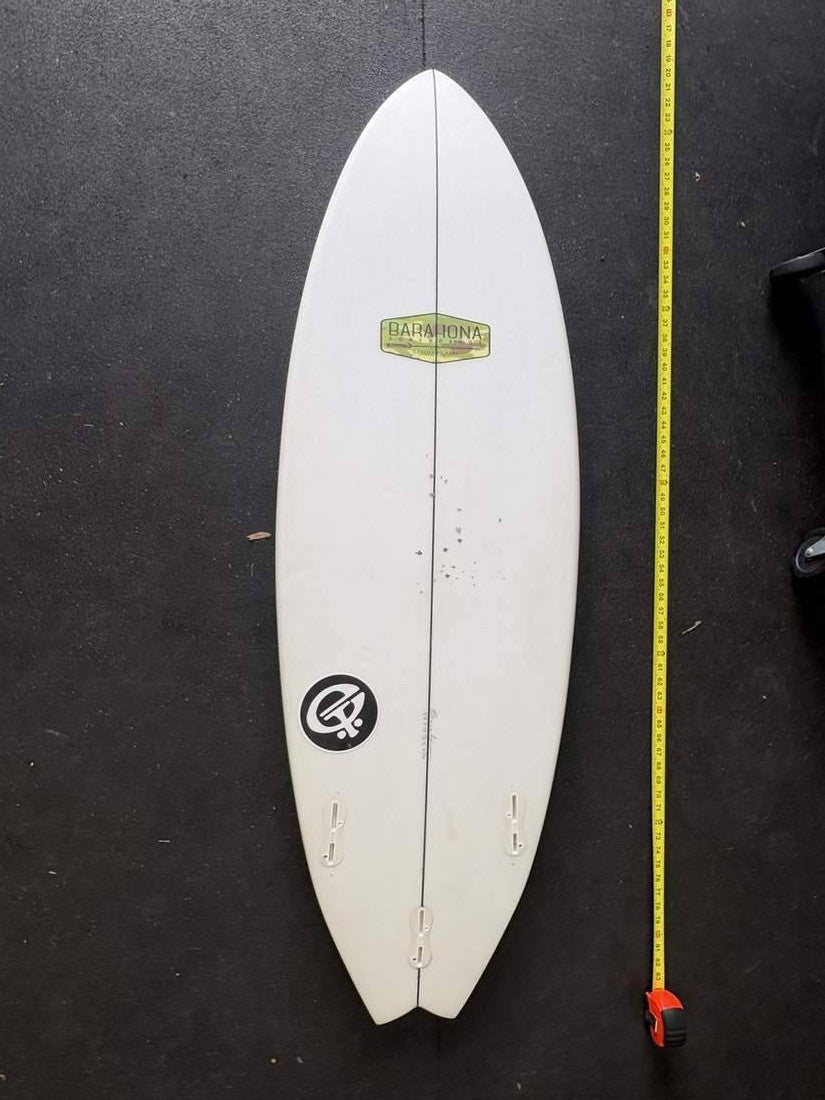 Barahona · 5' 2" — Bottom, nose up and measuring tape on right