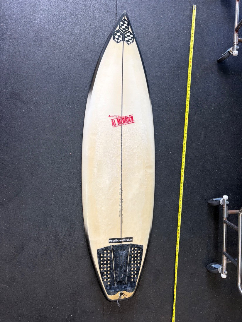 Al Merrick · 5' 11" — Deck, nose up, tape on right