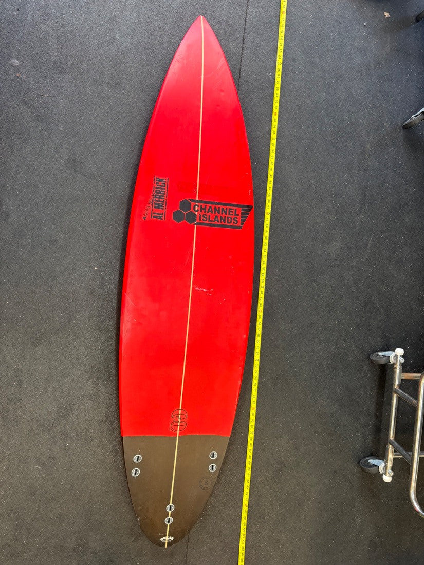 Al Merrick · 6' 10" — Bottom, nose up and tape on right