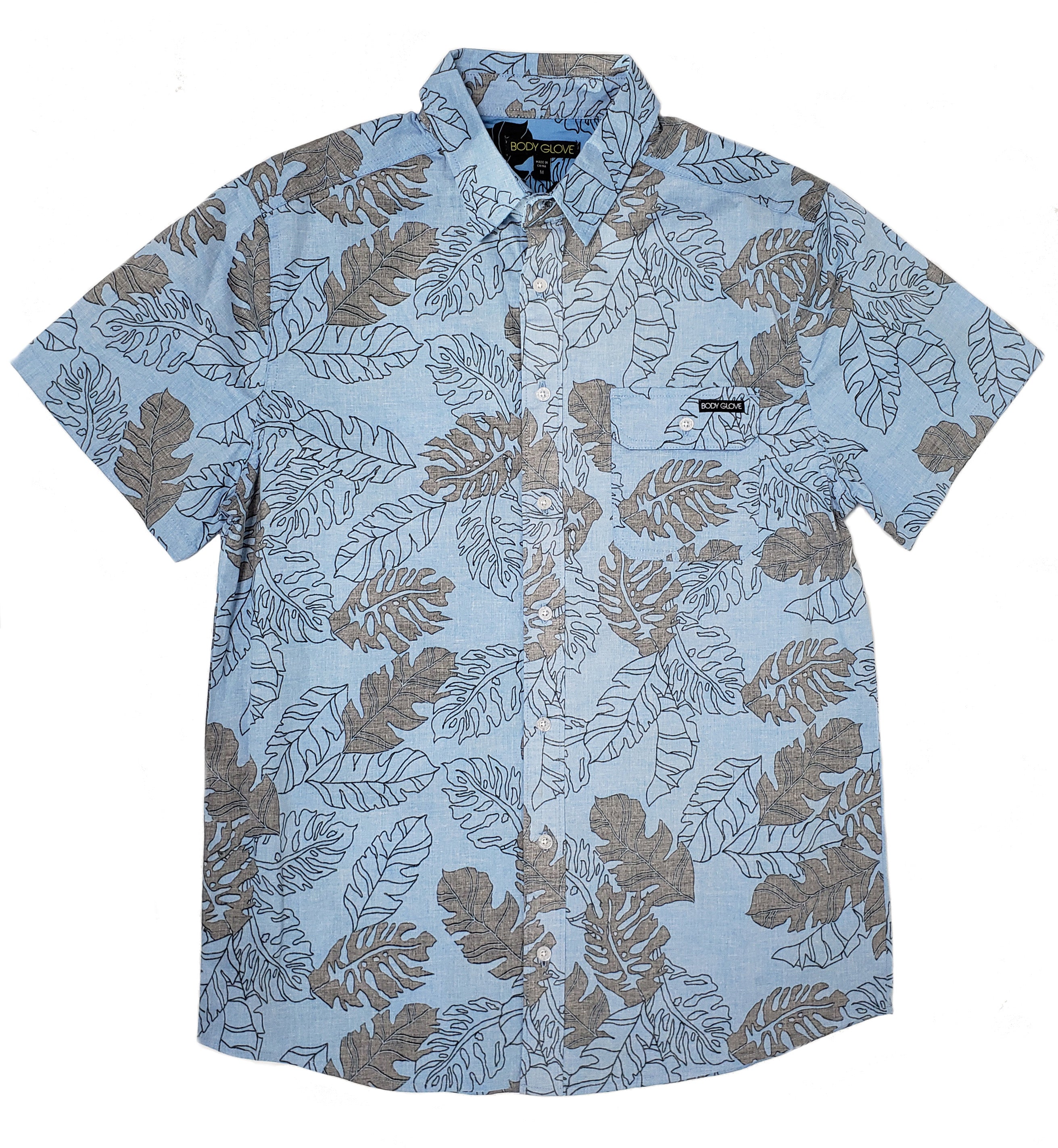 Body Glove Men’s Short Sleeve Button Down Top
