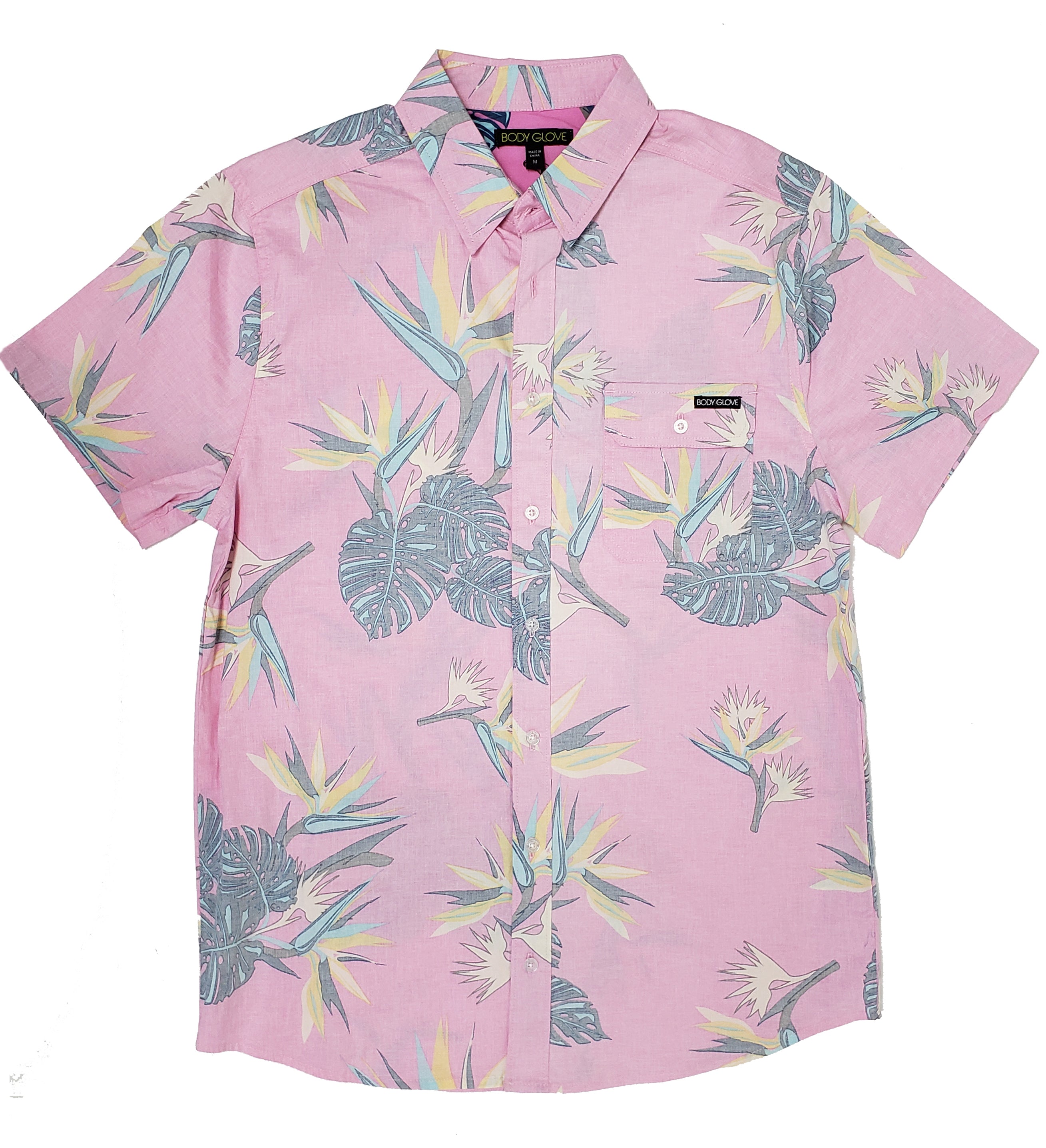 Body Glove Men’s Short Sleeve Button Down Top