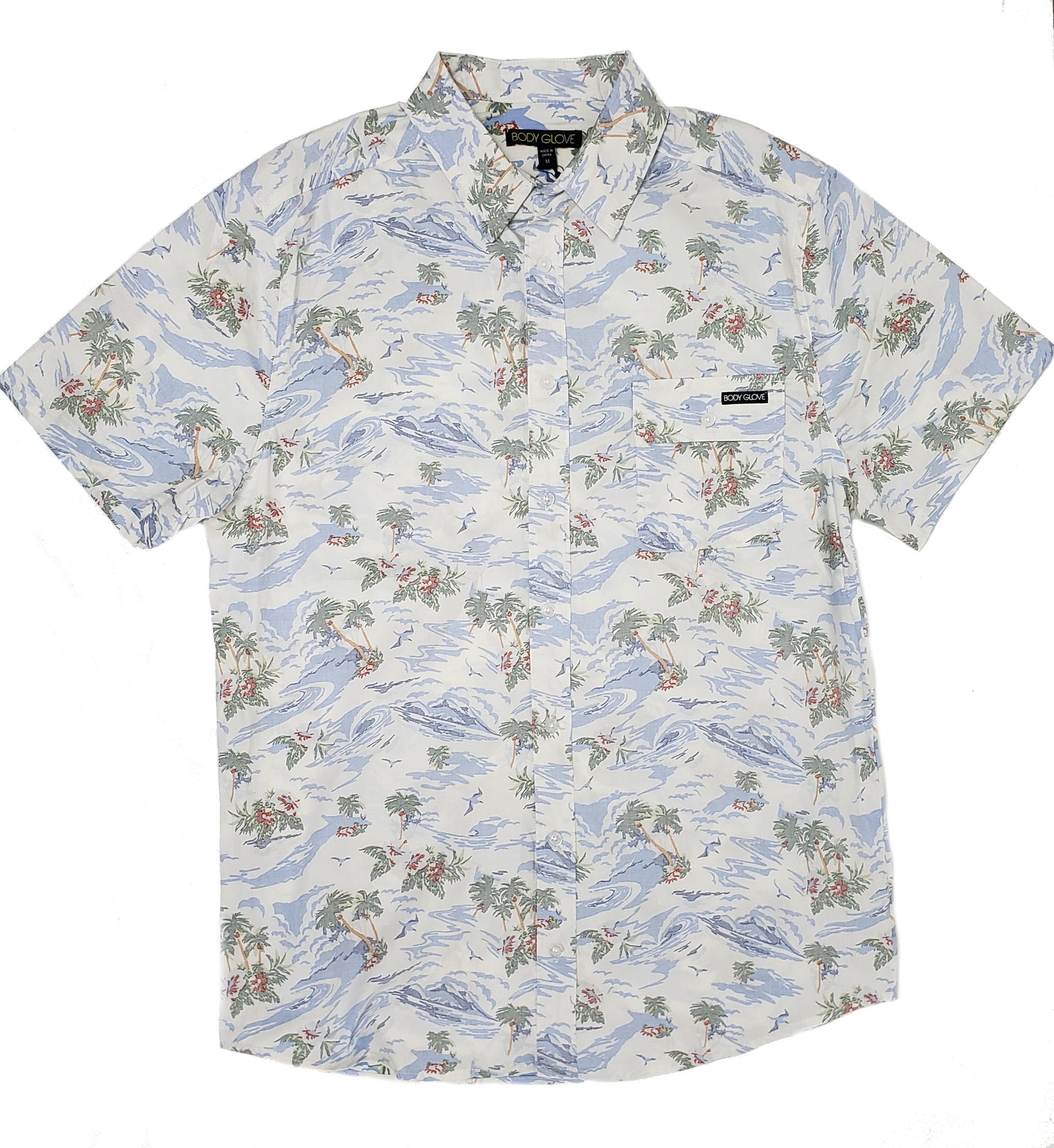 Body Glove Men’s Short Sleeve Button Down Top