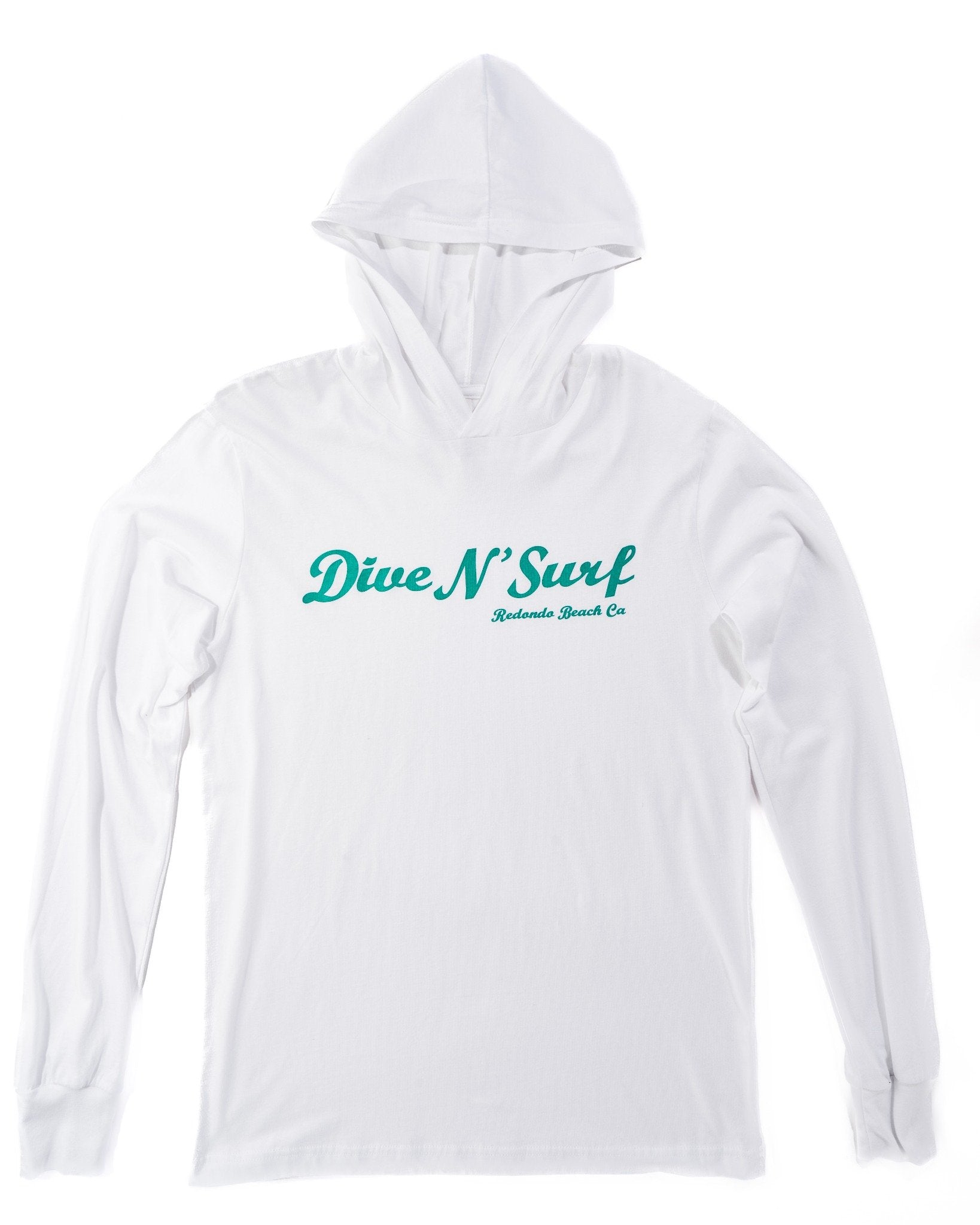 Dive N’ Surf Men’s Lightweight Script Hooded Longsleeve
