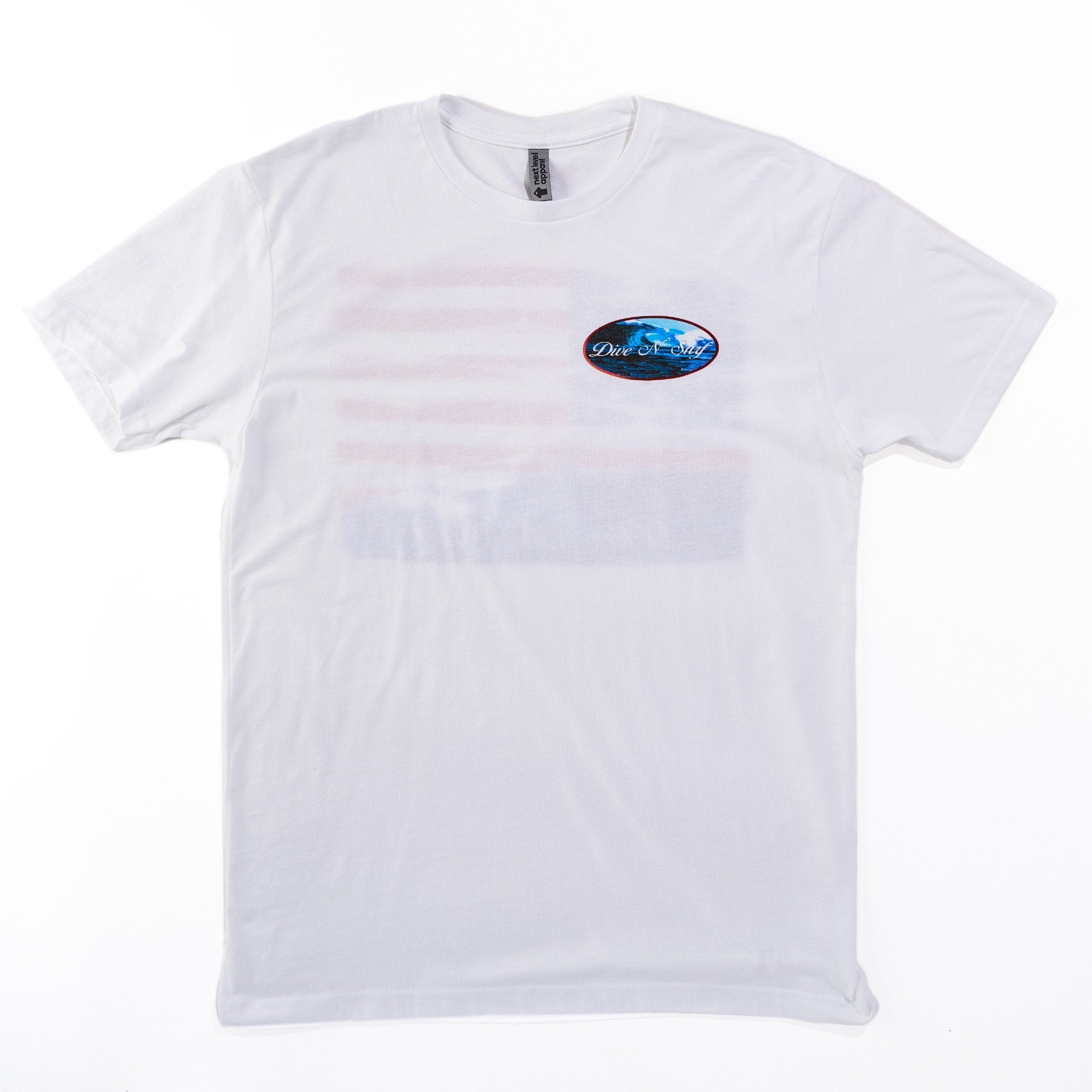 Dive N’ Surf Men’s USA Surfboard Flag Tee