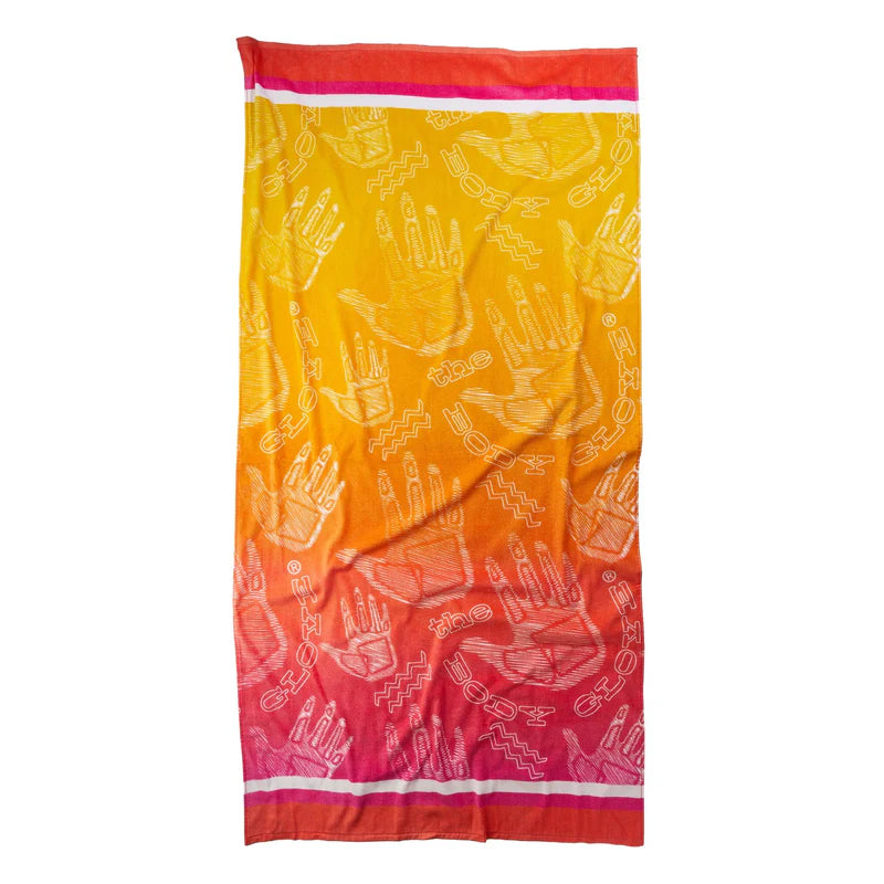 Body Glove Hands on Beach Towel