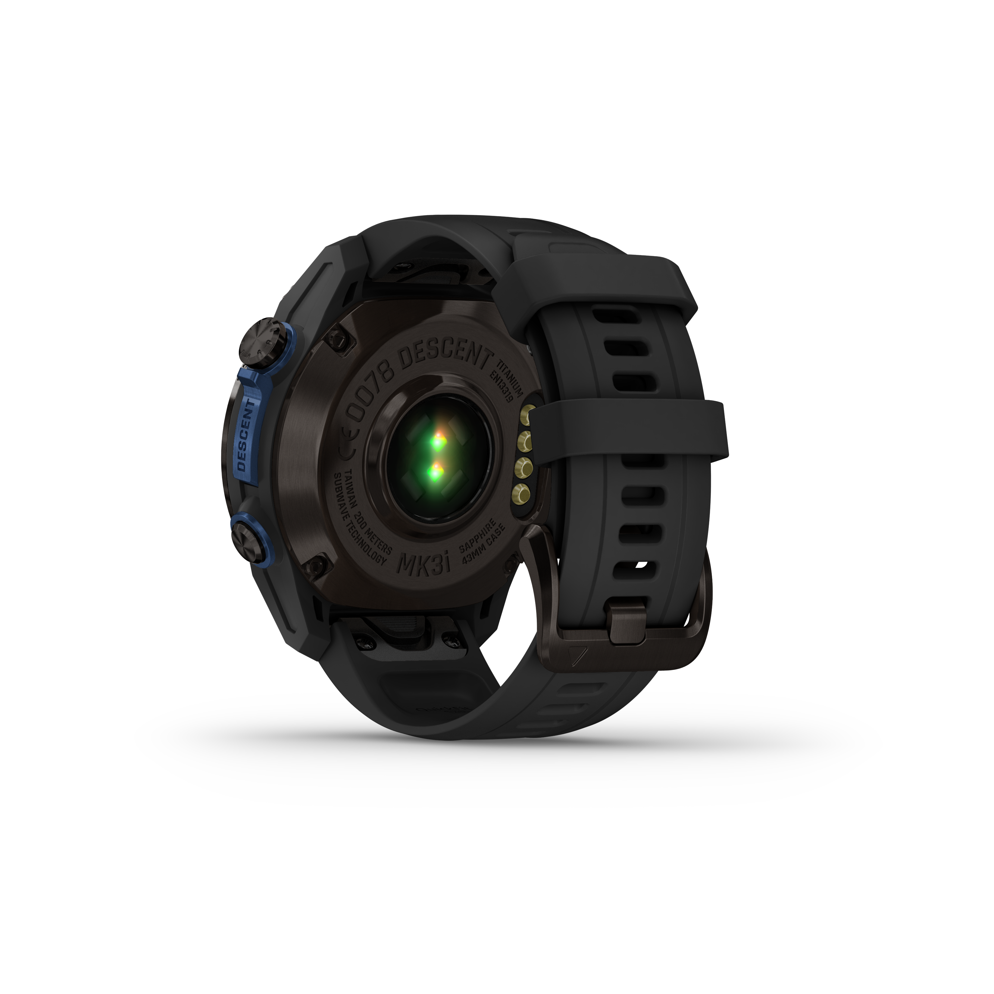 Descent™ Mk3i – 43 mm Carbon Gray DLC Titanium with Black Silicone Band