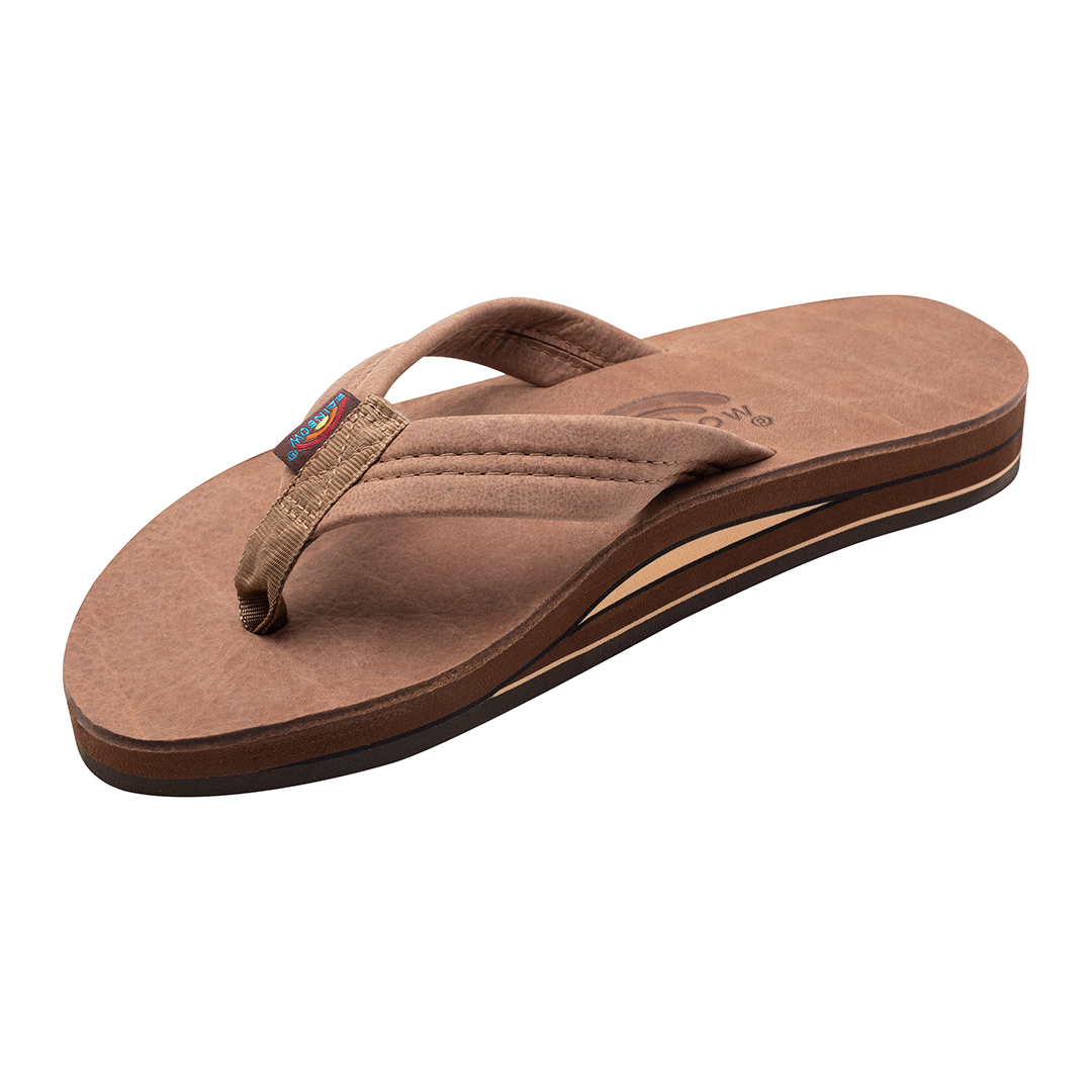 Rainbow Sandals Luxury Leather Double Layer Arch Support