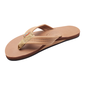 Rainbow Women's Sandals Luxury Leather Single Layer Arch Support