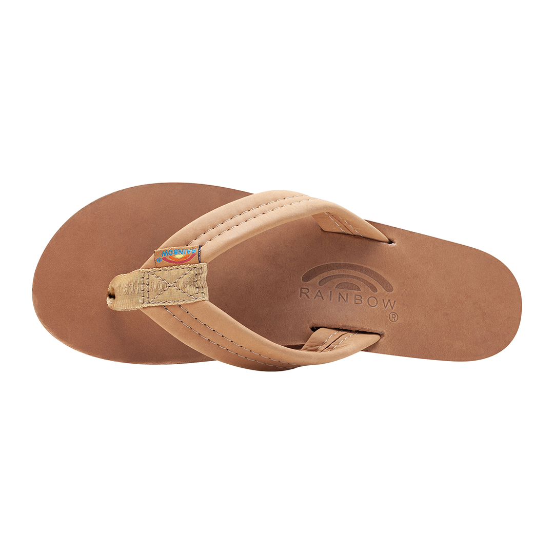Rainbow Women's Sandals Luxury Leather Single Layer Arch Support