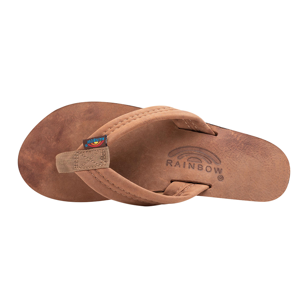 Rainbow Women's Sandals Luxury Leather Single Layer Arch Support