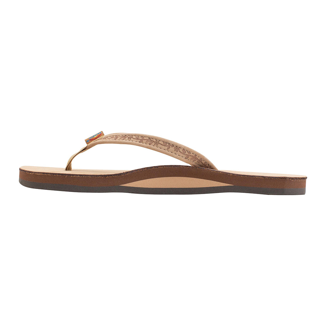 Rainbow Women's Sandals Las Flores Single Layer Premier Leather Narrow Strap