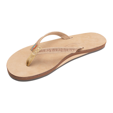 Rainbow Women's Sandals Las Flores Single Layer Premier Leather Narrow Strap