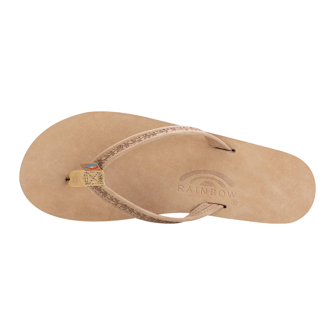 Rainbow Women's Sandals Las Flores Single Layer Premier Leather Narrow Strap