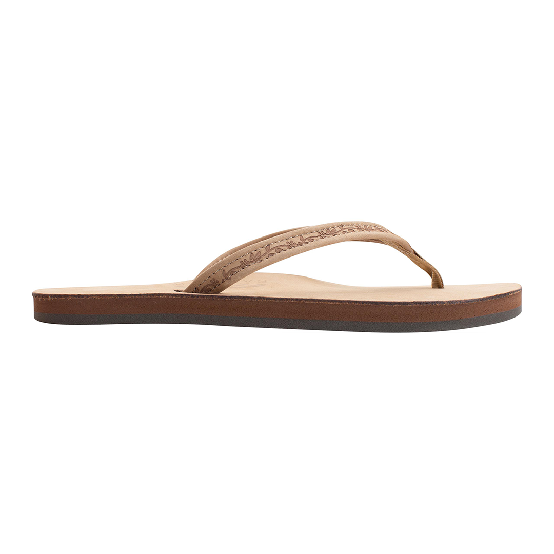 Rainbow Women's Sandals Las Flores Single Layer Premier Leather Narrow Strap