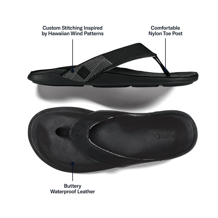 OluKai Tuahine Men's Leather Sandals