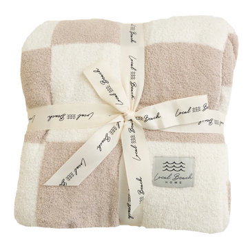 Local Beach Baby Checker Luxe Blanket