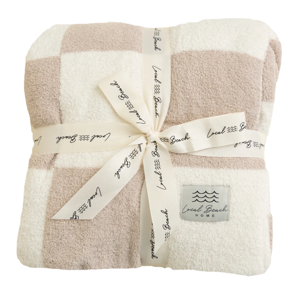 Local Beach Baby Checker Luxe Blanket