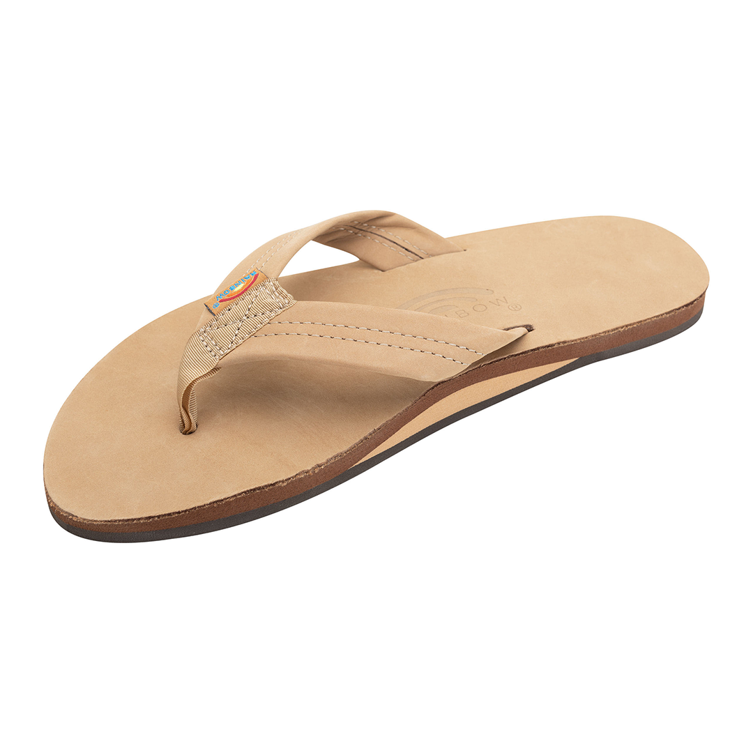 Rainbow Sandals Single Layer Premier Leather with Arch Support 1" Strap