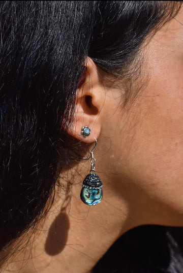 BO BLACK DIAMOND WITH SHELL EARRINGS