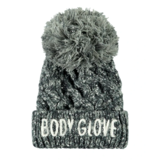 Logo Cable Beanie W/ Pom Pom