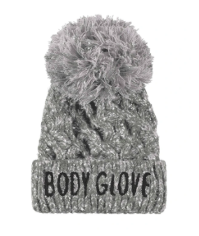 Logo Cable Beanie W/ Pom Pom